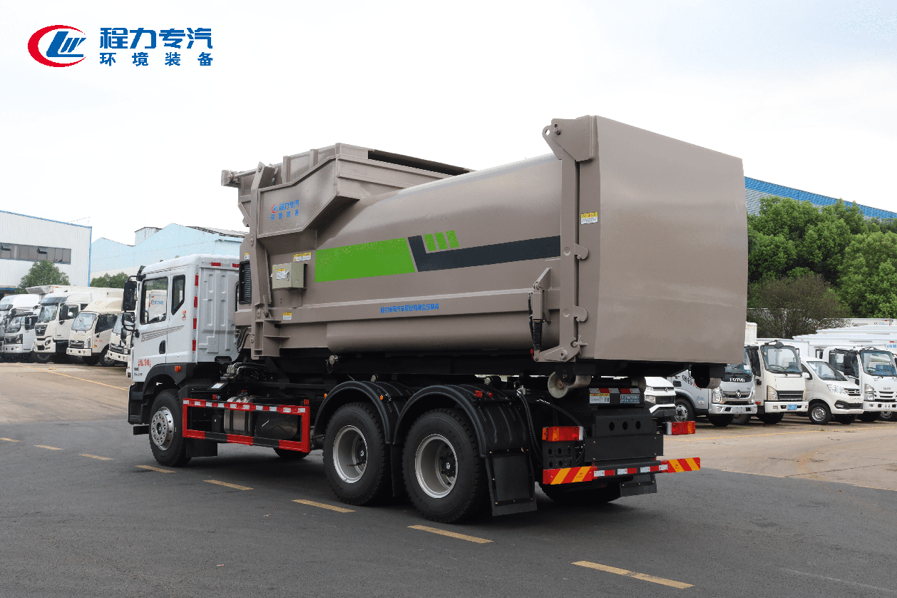 東風(fēng)華神T5后雙橋勾臂垃圾車(chē)